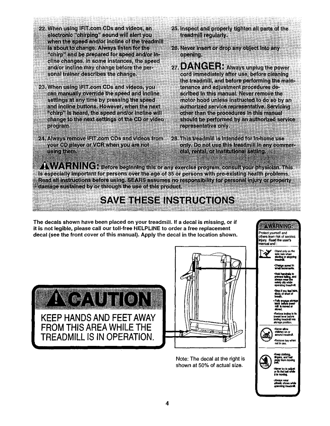 ProForm 831.29325 user manual 