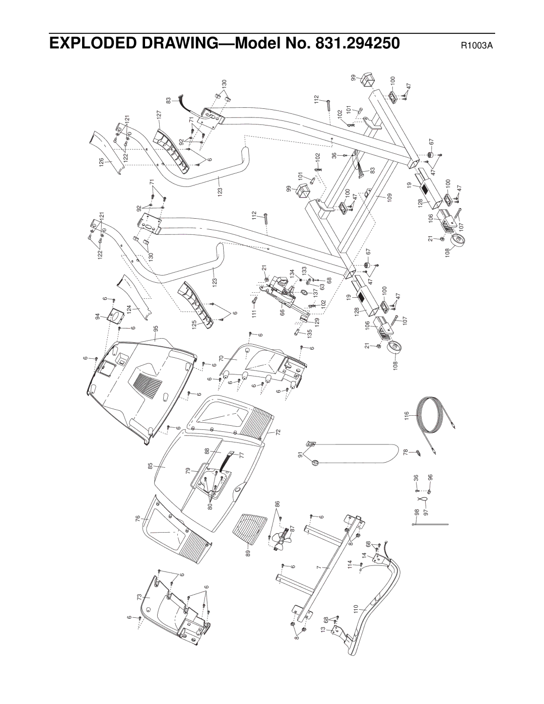 ProForm 831.294250 user manual Exploded 