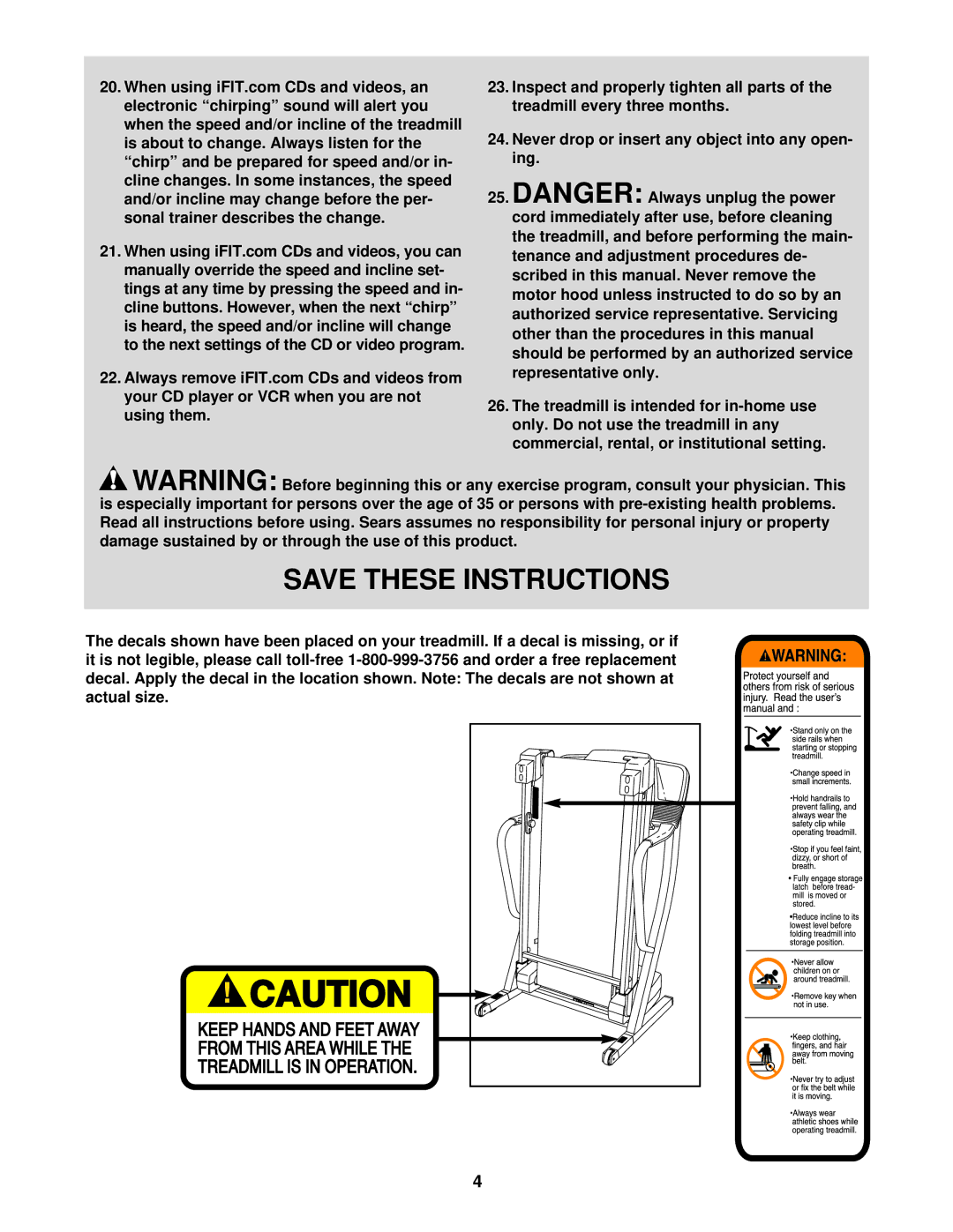 ProForm 831.294250 user manual 