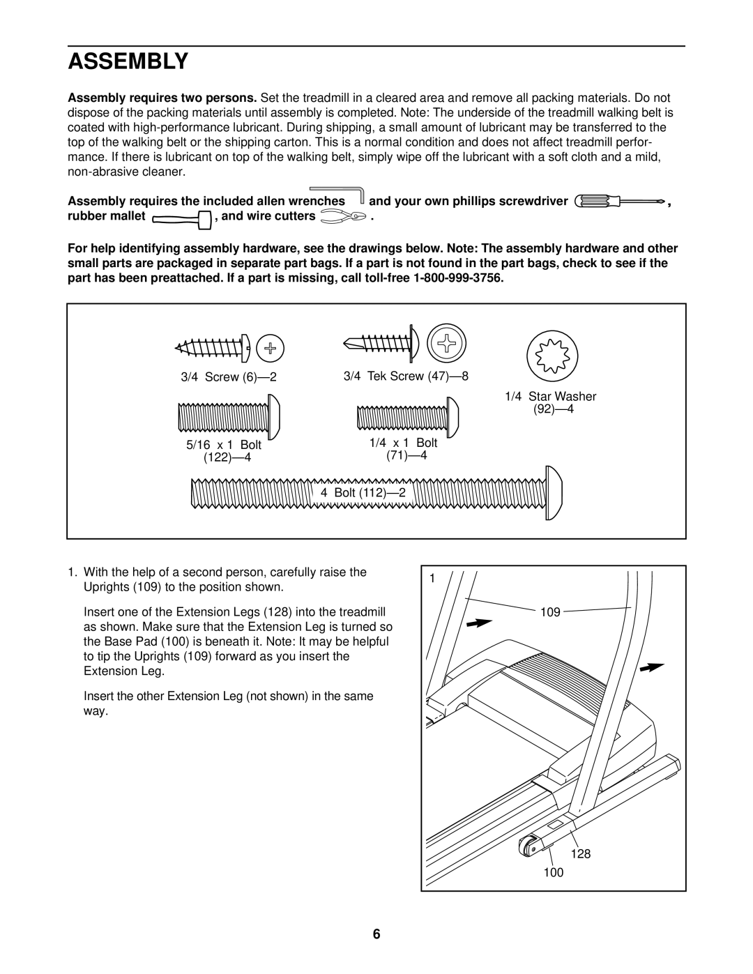 ProForm 831.294250 user manual Assembly 