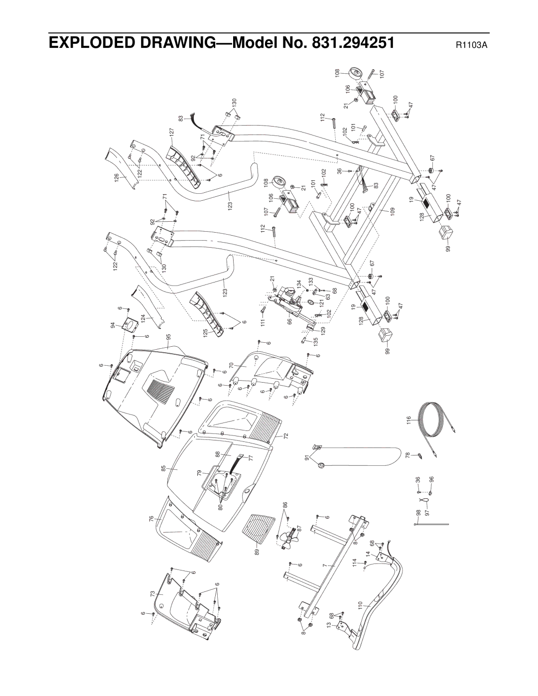 ProForm 831.294251 user manual Exploded 