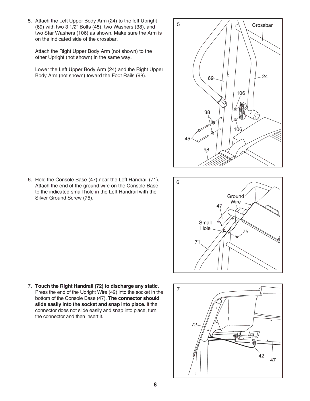 ProForm 831.295030 user manual Crossbar 