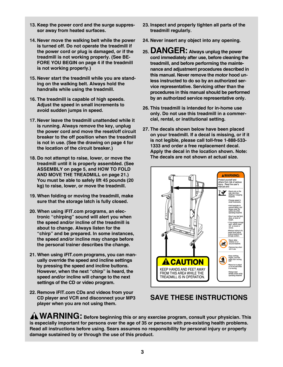 ProForm 831.295050 user manual 