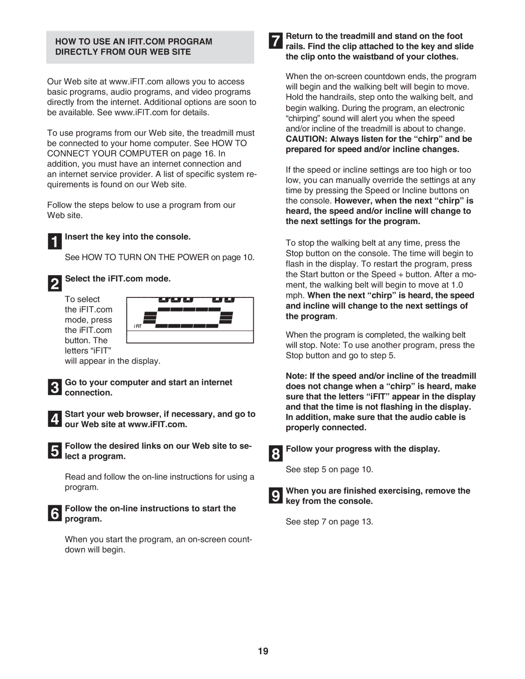 ProForm 831.29525.4 user manual Directly from OUR WEB Site, Follow the on-line instructions to start Program 