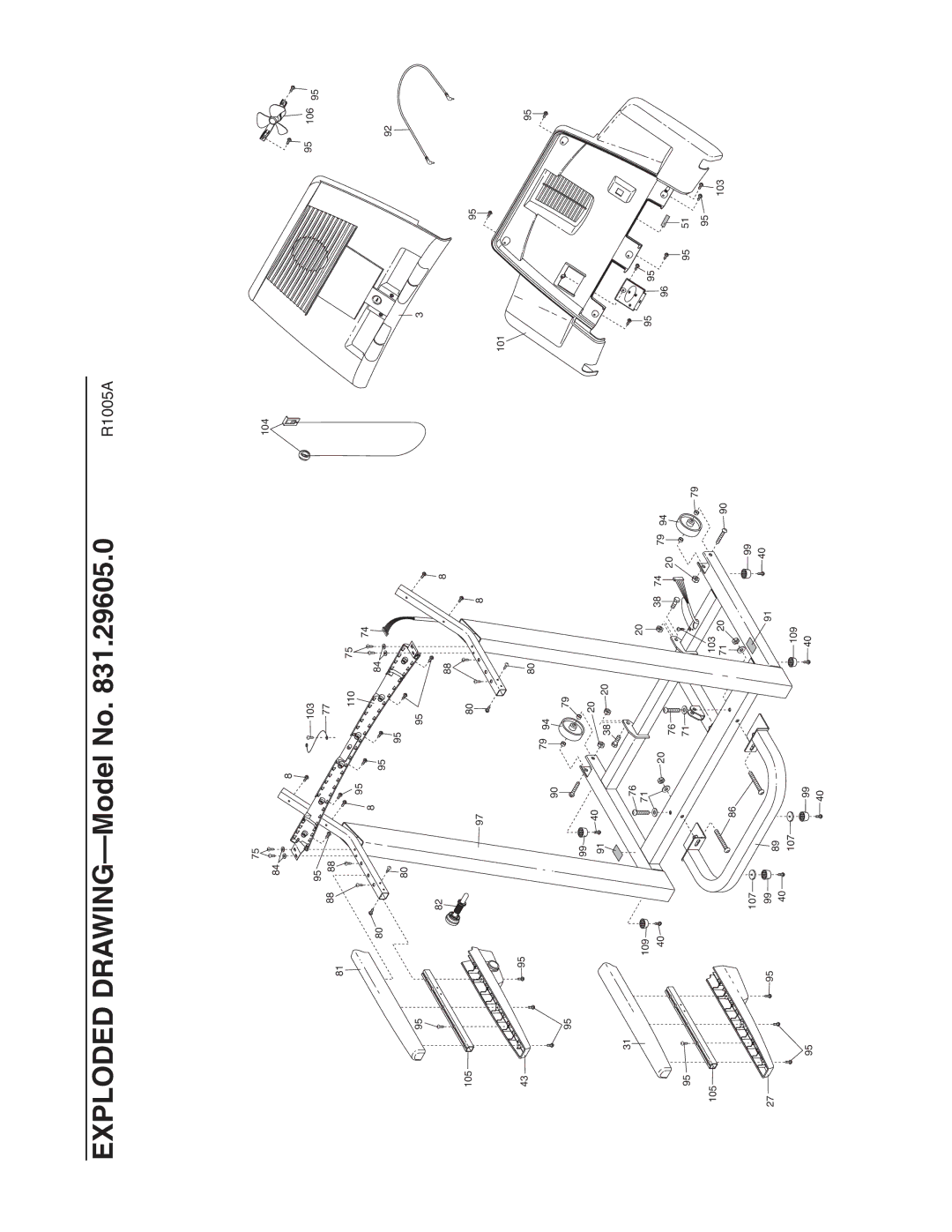 ProForm 831.29605.0 user manual 104 103 110 95 106 105 