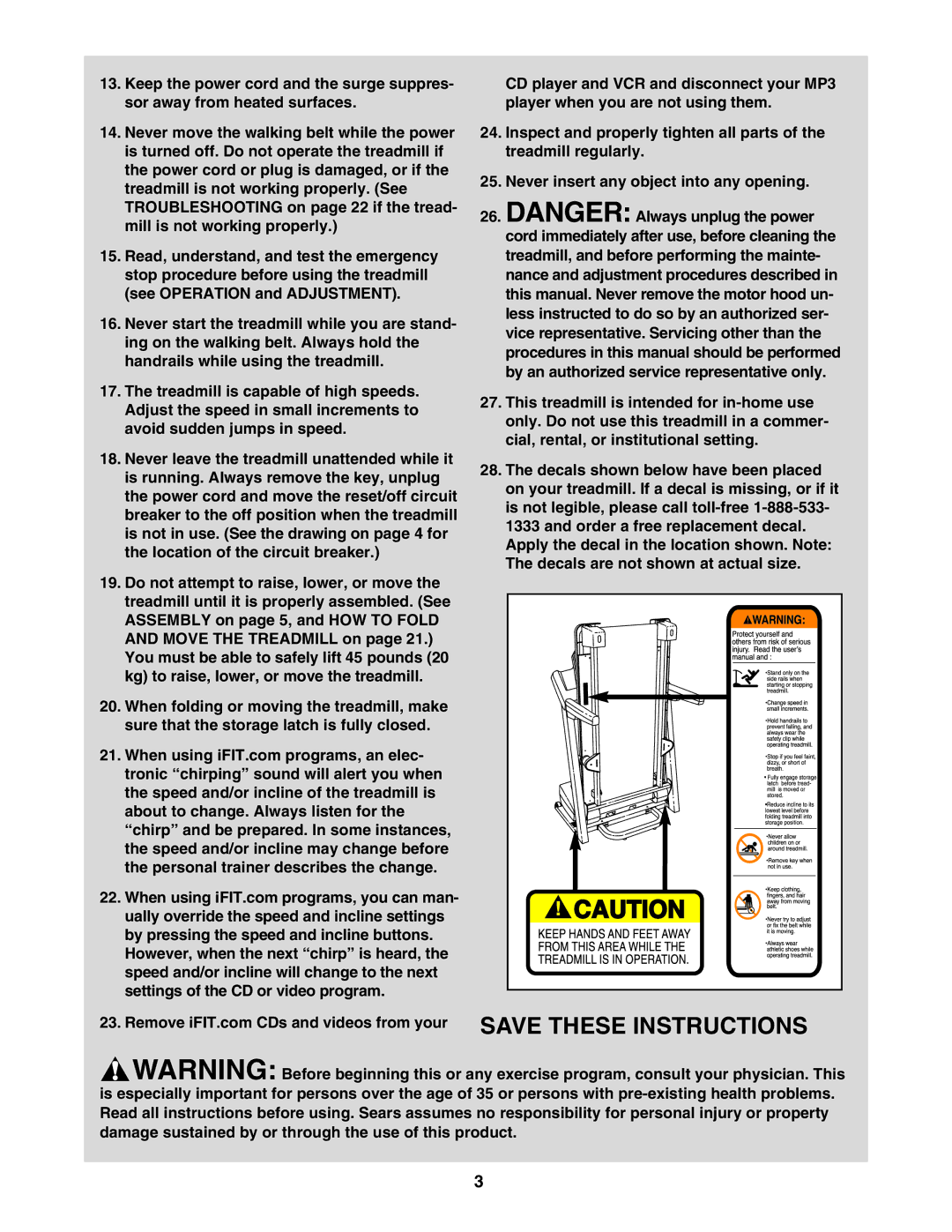 ProForm 831.29605.0 user manual 