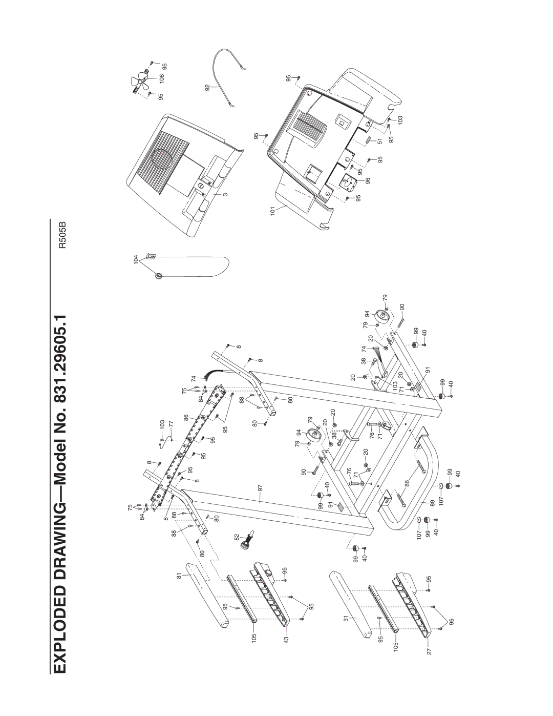 ProForm 831.29605.1 user manual 104 105 103 95 106 101 107 