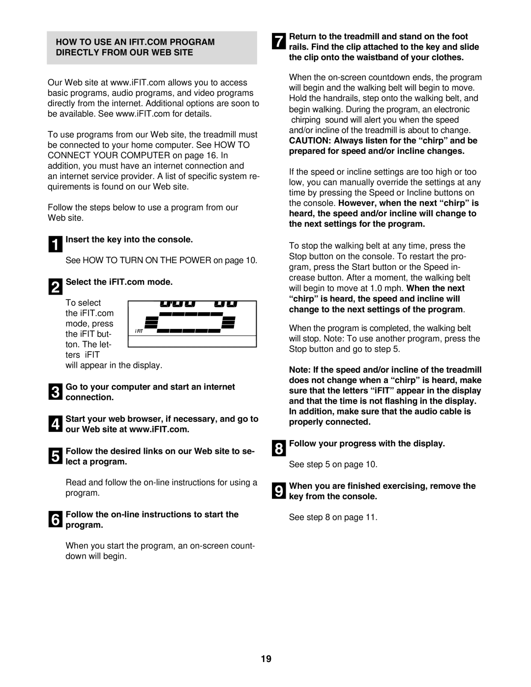 ProForm 831.29675.0 user manual Directly from OUR WEB Site, Follow the on-line instructions to start Program 