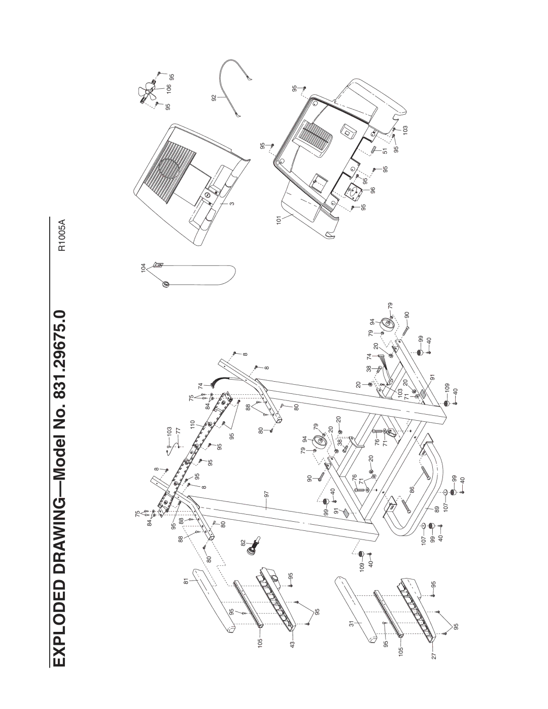 ProForm 831.29675.0 user manual 104 103 110 95 106 105 