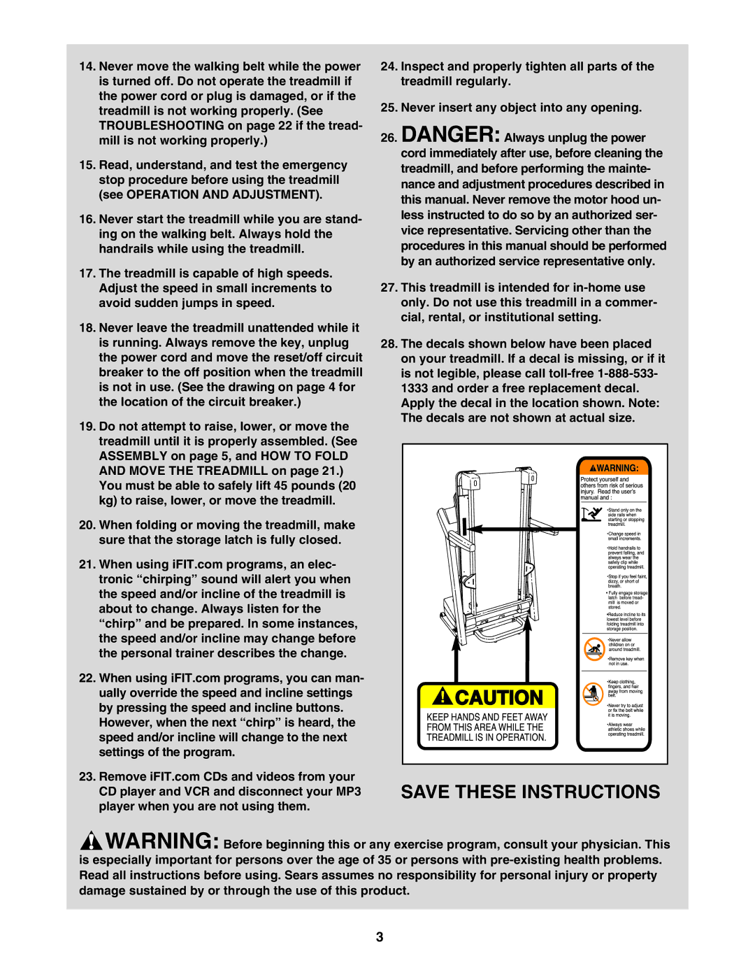 ProForm 831.29675.1 user manual 