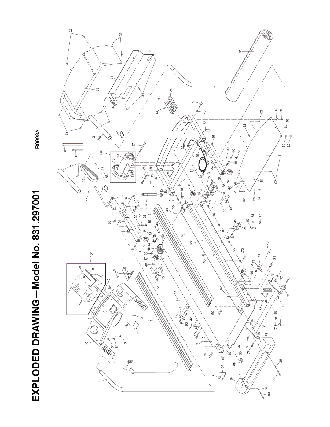 ProForm 831.297001 user manual Exploded DRAWINGÑModel No 