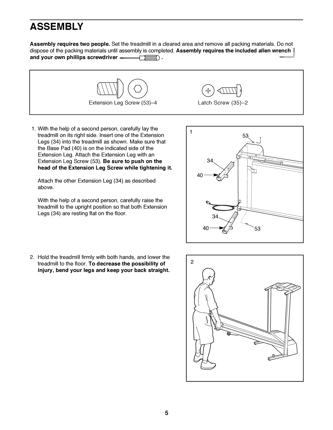 ProForm 831.297001 user manual Assembly, Your own phillips screwdriver 