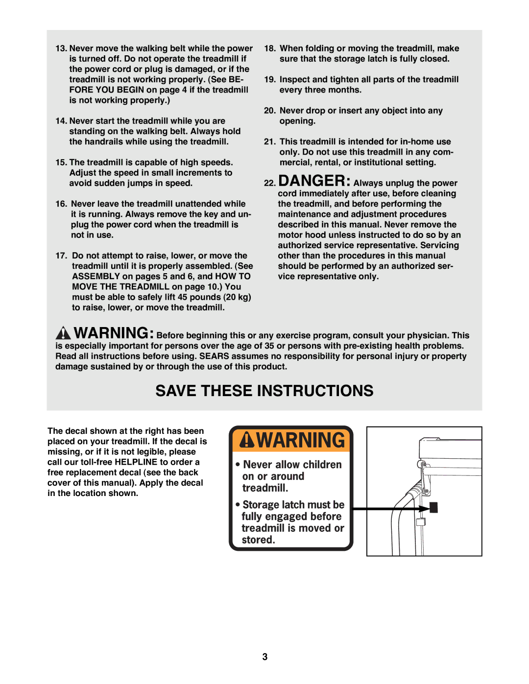 ProForm 831.297062 user manual 