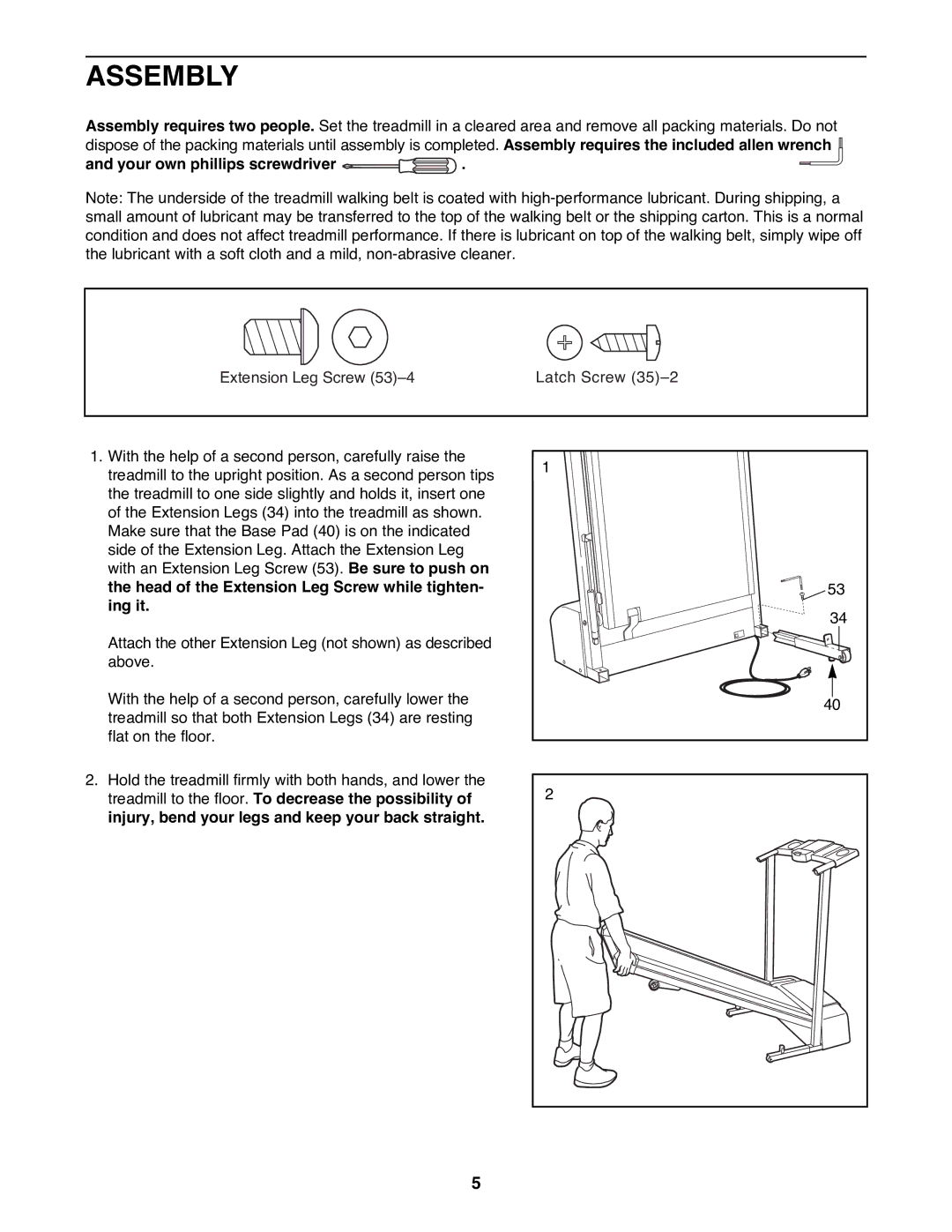 ProForm 831.297062 user manual Assembly, Your own phillips screwdriver 