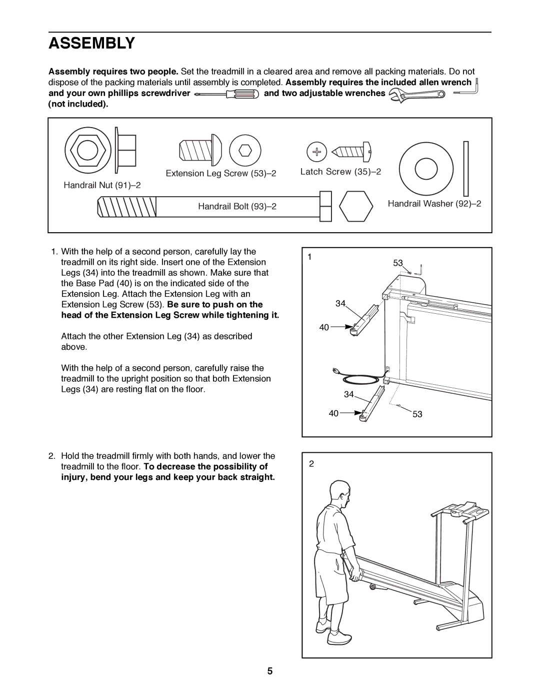 ProForm 831.29721 user manual Assembly 