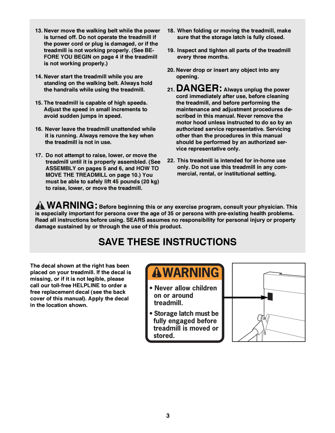 ProForm 831.297211 user manual 