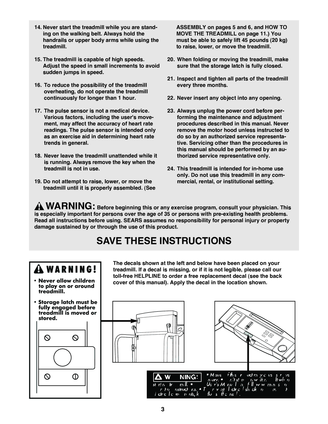 ProForm 831.297381 user manual 