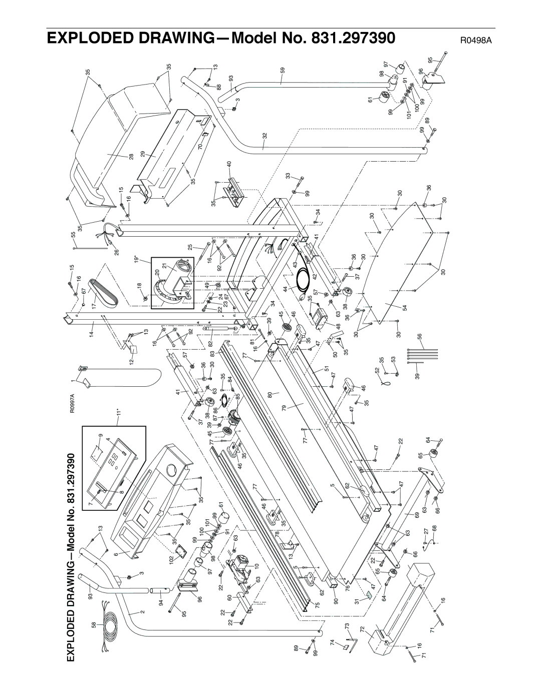 ProForm 831.297390 user manual Exploded 