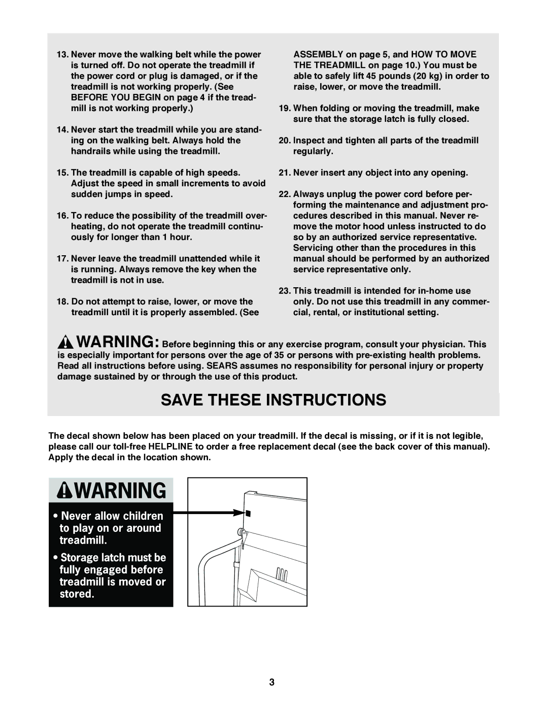 ProForm 831.297390 user manual 