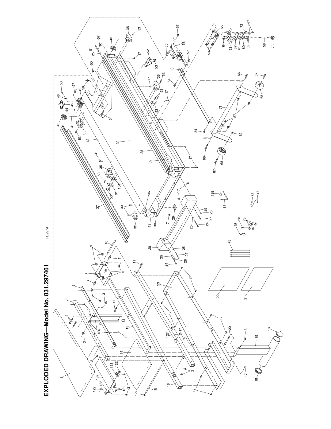 ProForm 831.297461 user manual Exploded DRAWING-Model 