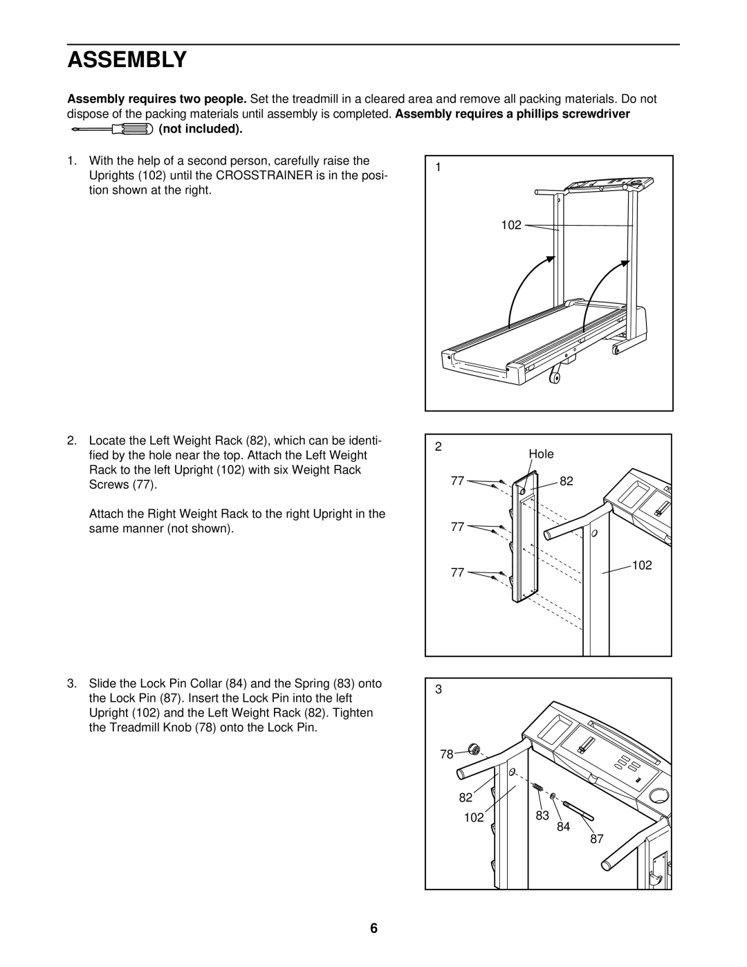 ProForm 831.297461 user manual Assembly 