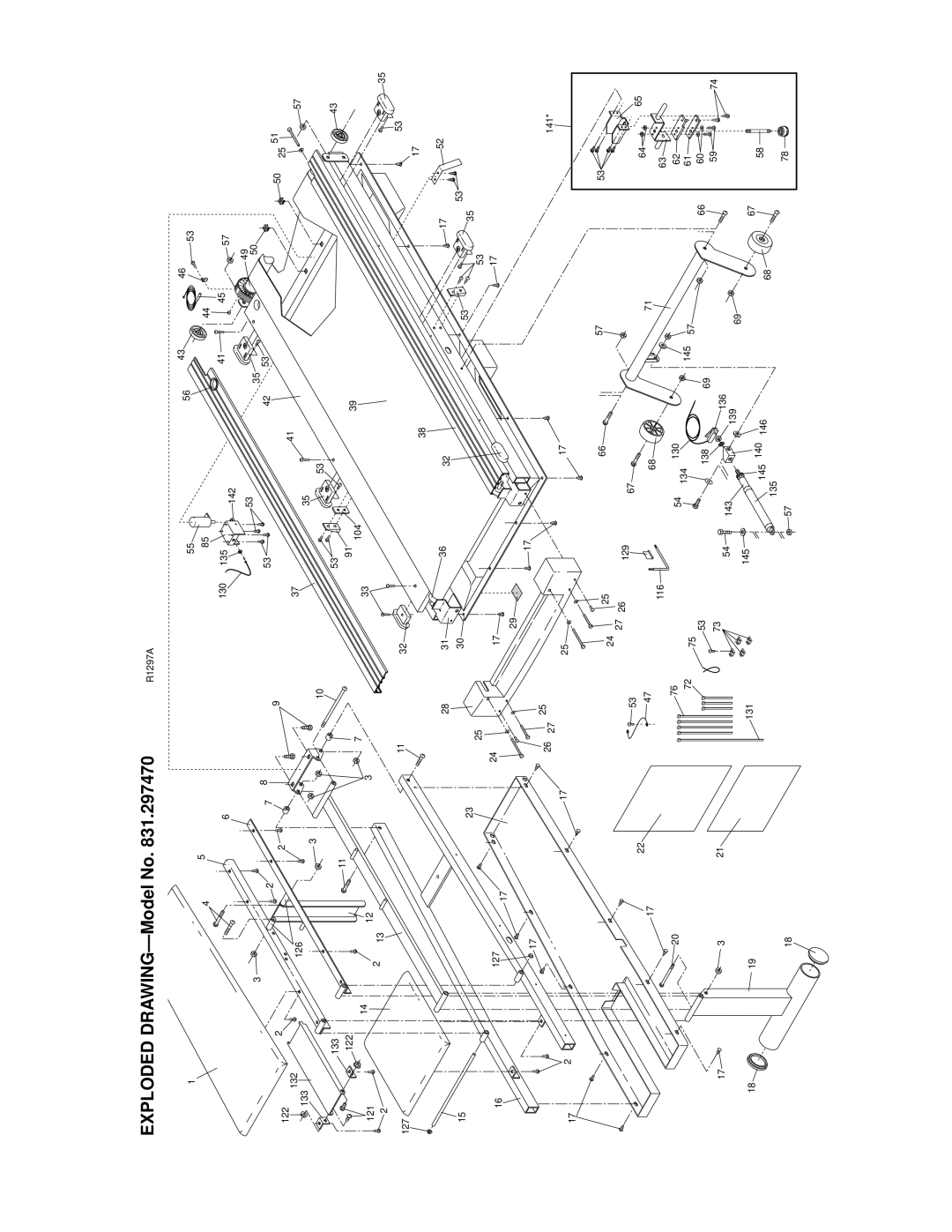 ProForm 831.297470 user manual Exploded DRAWING-Model No 