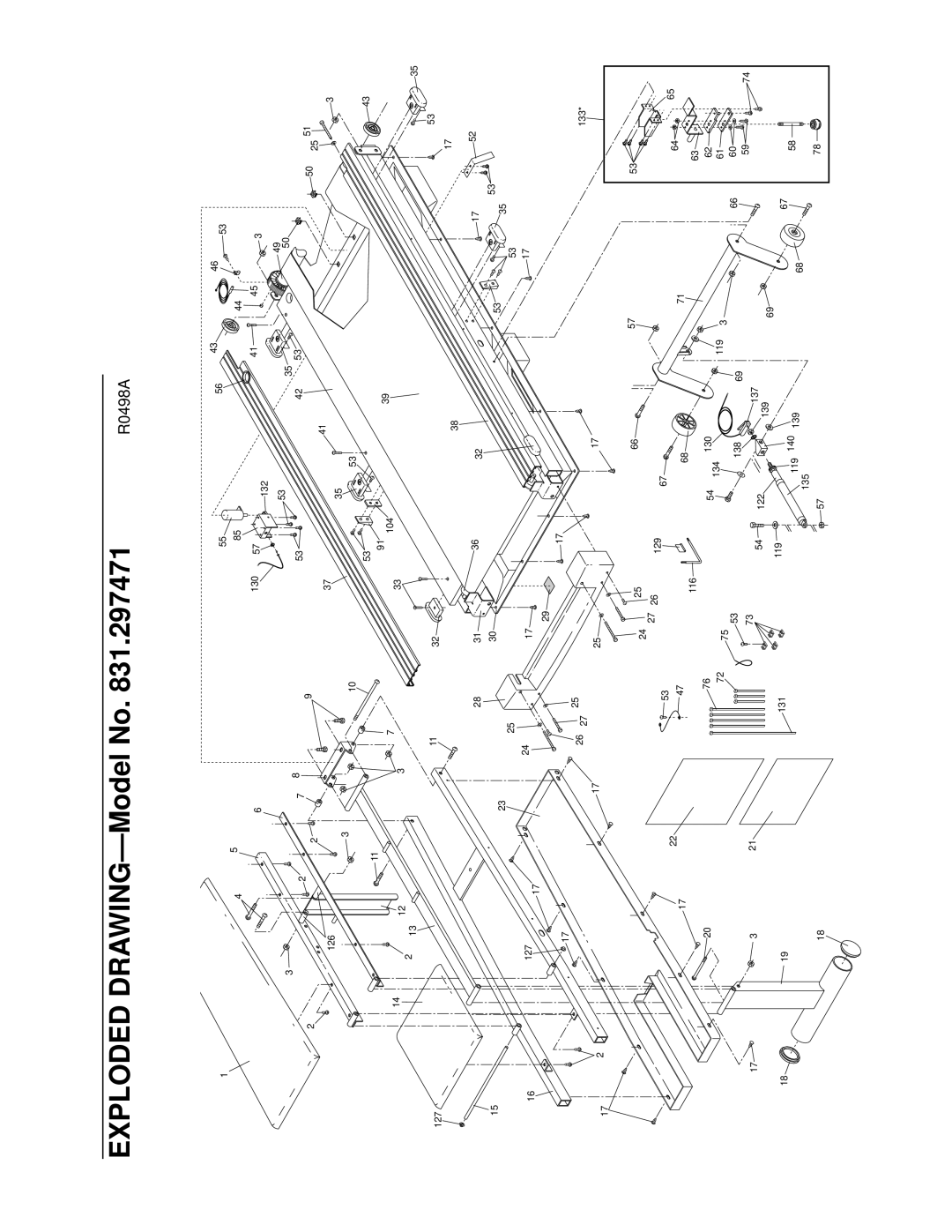 ProForm 831.297471 user manual Exploded DRAWING-Model No 