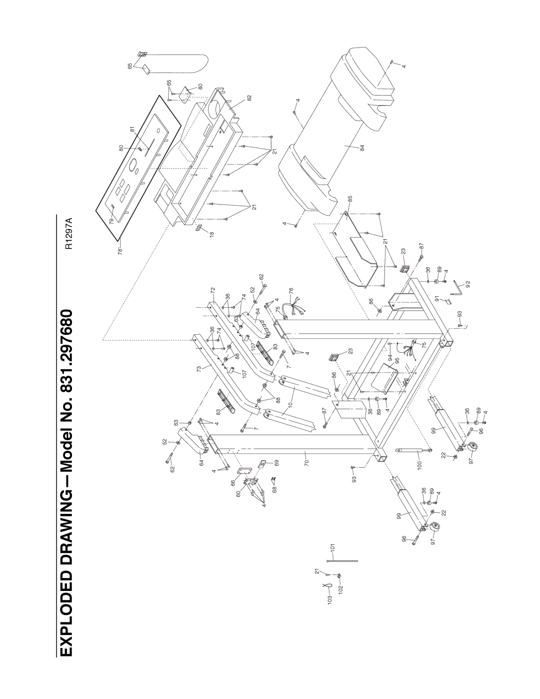 ProForm 831.297680 user manual Exploded DRAWINGÑModel No 