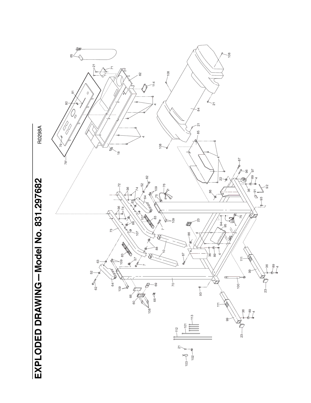 ProForm 831.297682 user manual Exploded DRAWINGÑModel No 