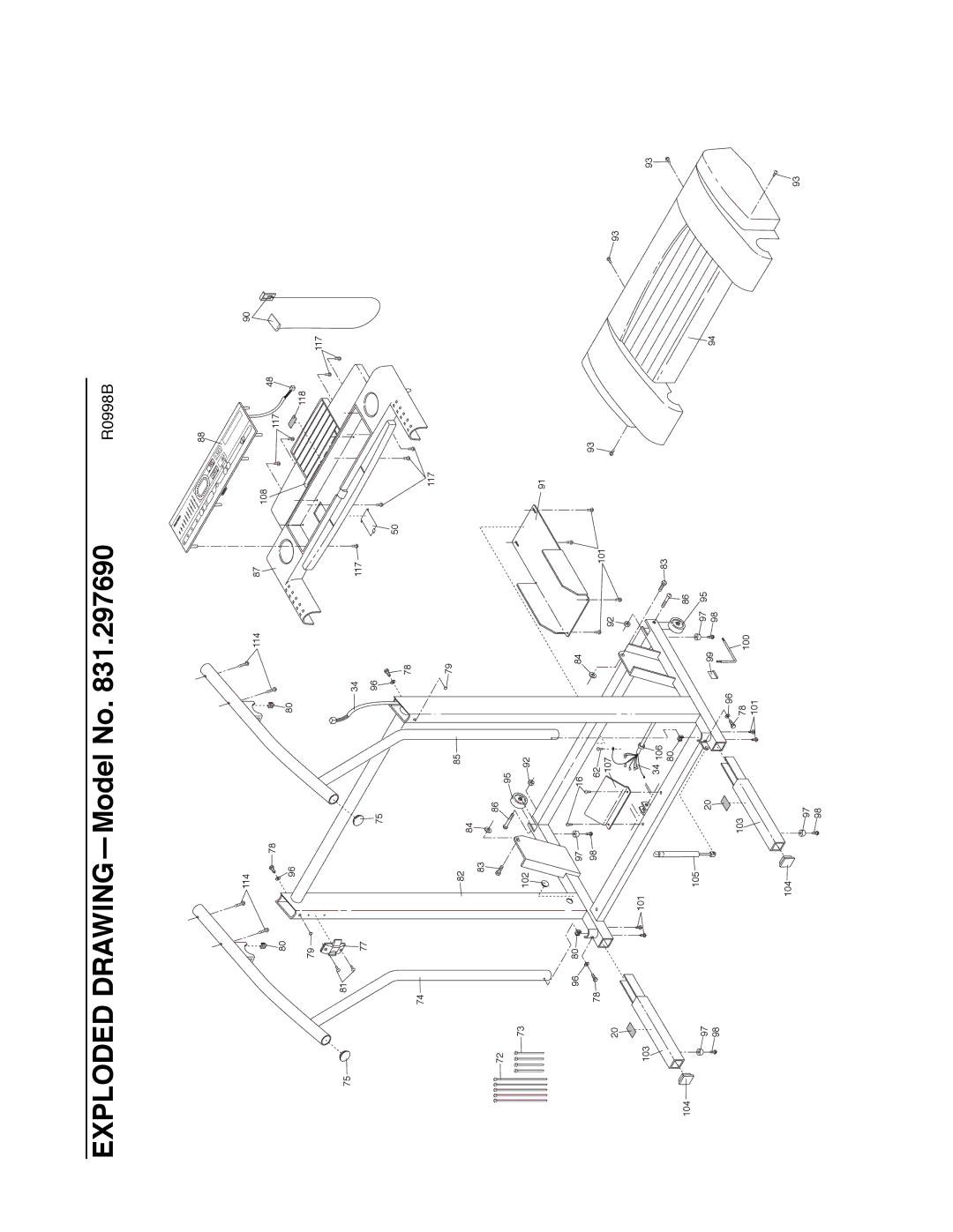 ProForm 831.297690 user manual 103 104 114 108 117 118 102 101 107 105 100 