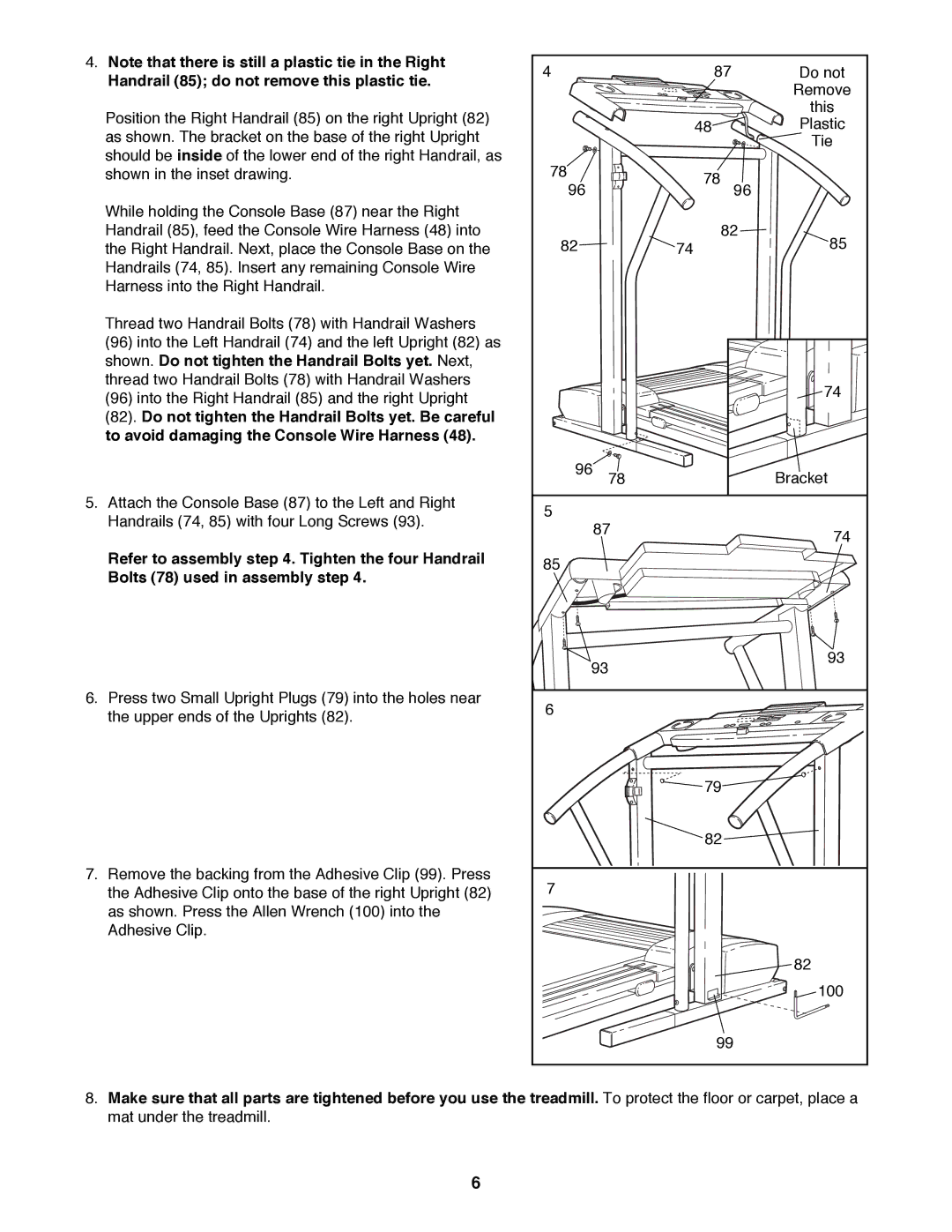 ProForm 831.297691 user manual Tie 