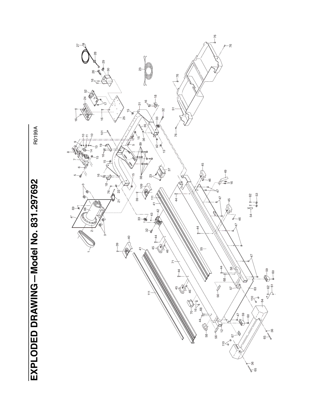 ProForm 831.297692 user manual Exploded DRAWINGÑModel No 