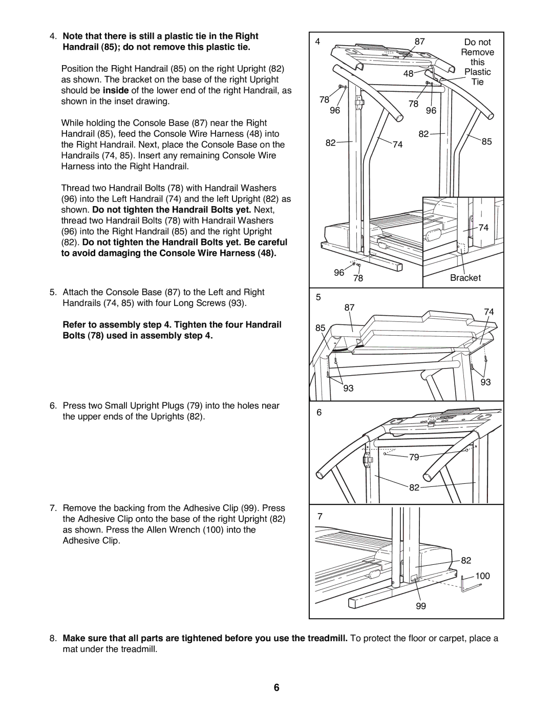 ProForm 831.297692 user manual Tie 