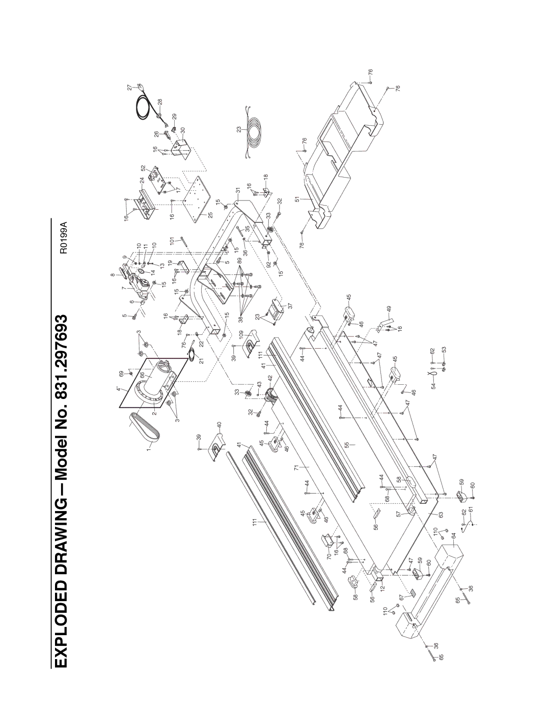 ProForm 831.297693 user manual Exploded DRAWINGÑModel No 