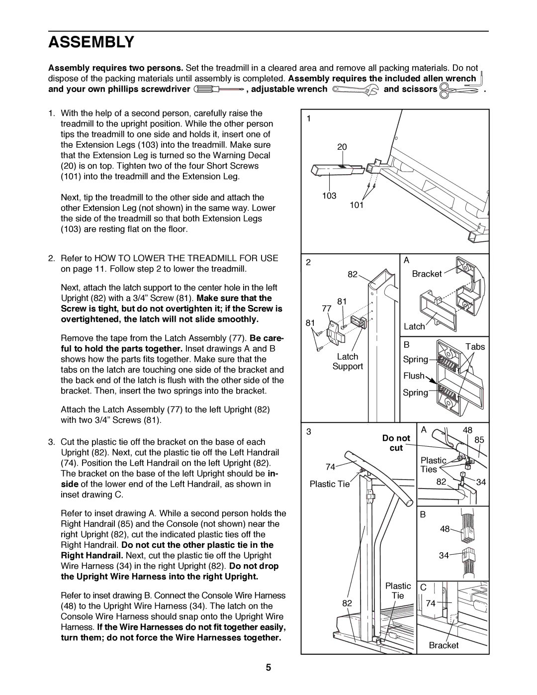 ProForm 831.297693 user manual Assembly, Do not Cut 