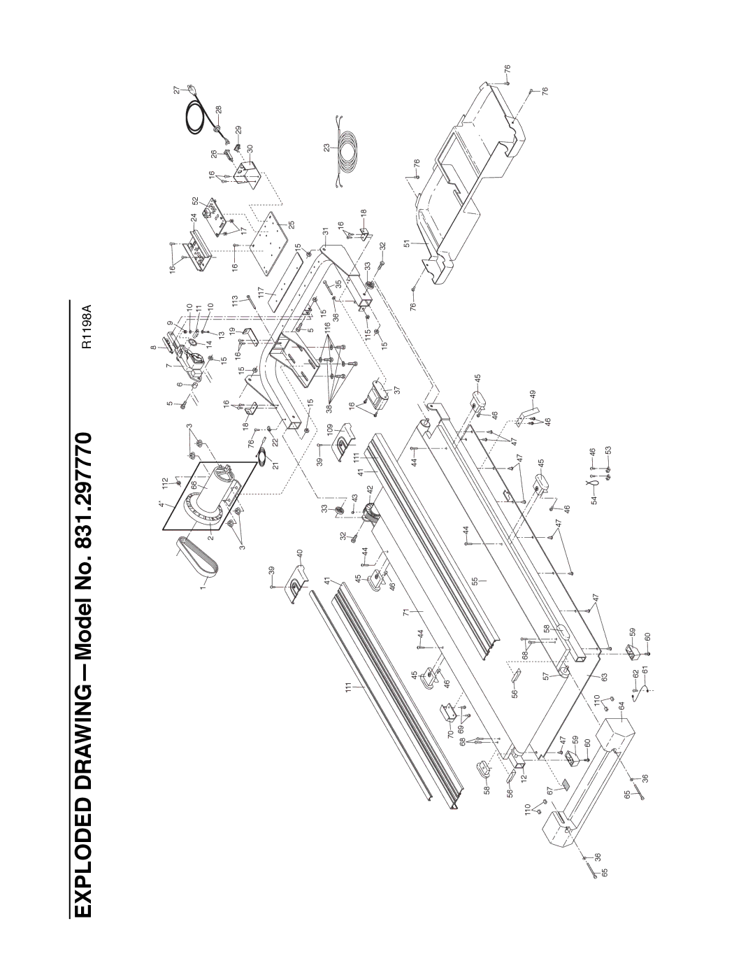 ProForm 831.297770 user manual Exploded DRAWINGÑModel No 