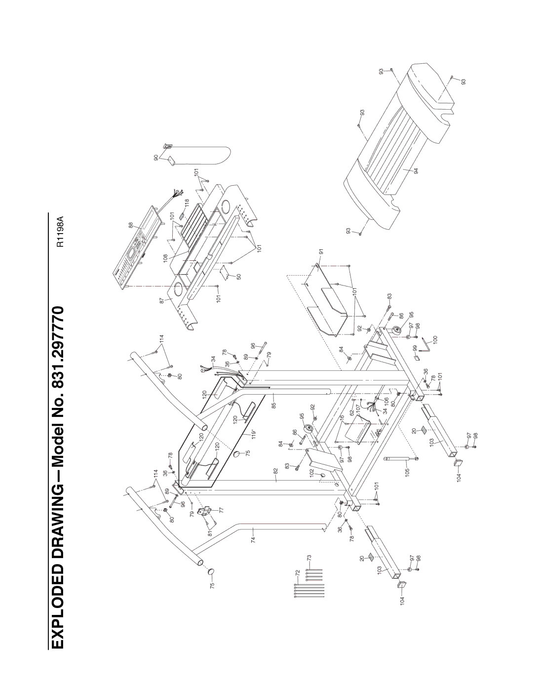 ProForm 831.297770 user manual 103 104 114 108 101 118 120 119 102 107 105 100 