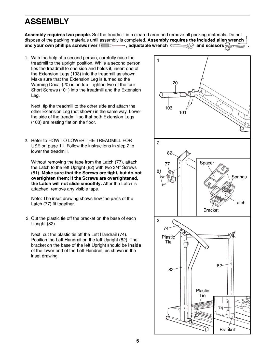 ProForm 831.297770 user manual Assembly 