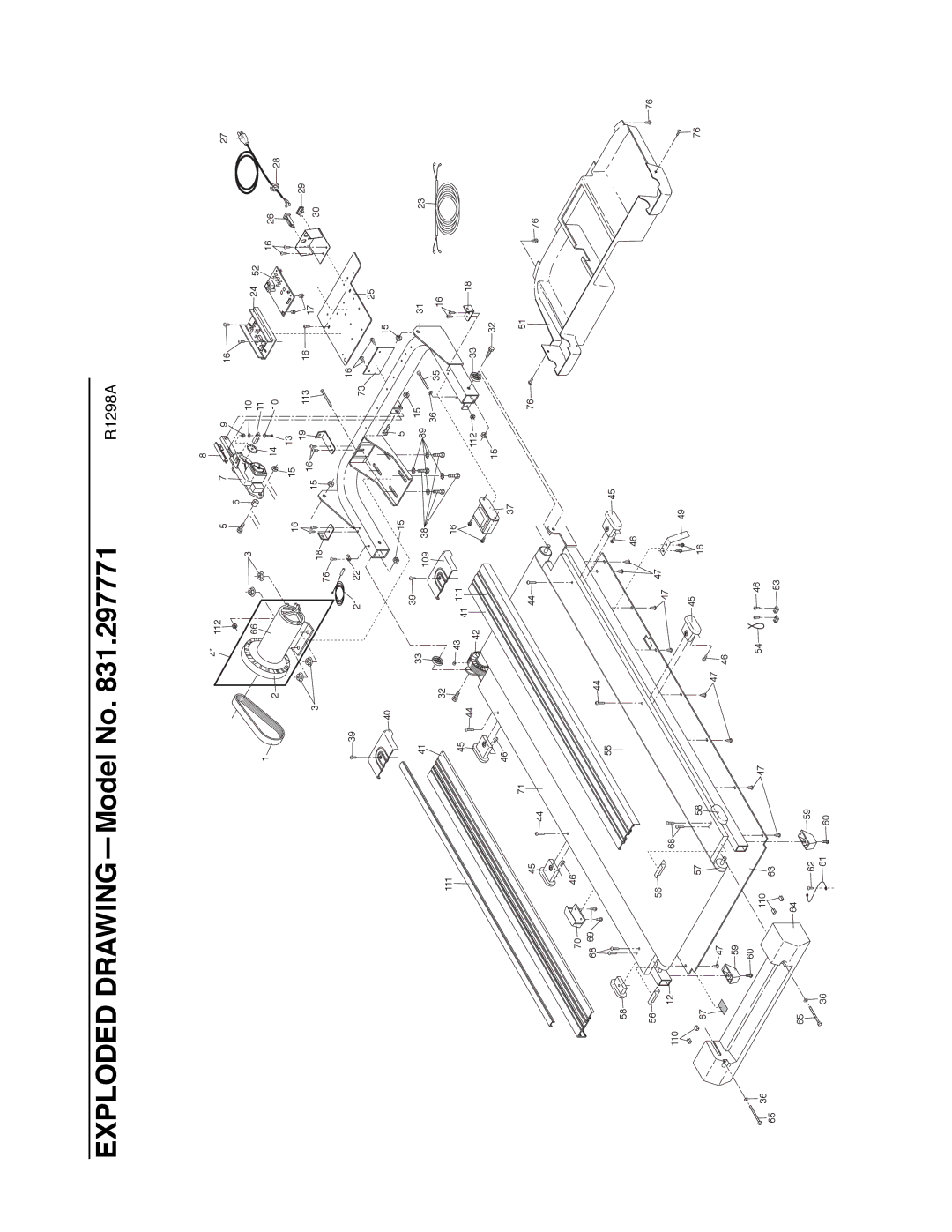 ProForm 831.297771 user manual Exploded DRAWINGÑModel No 