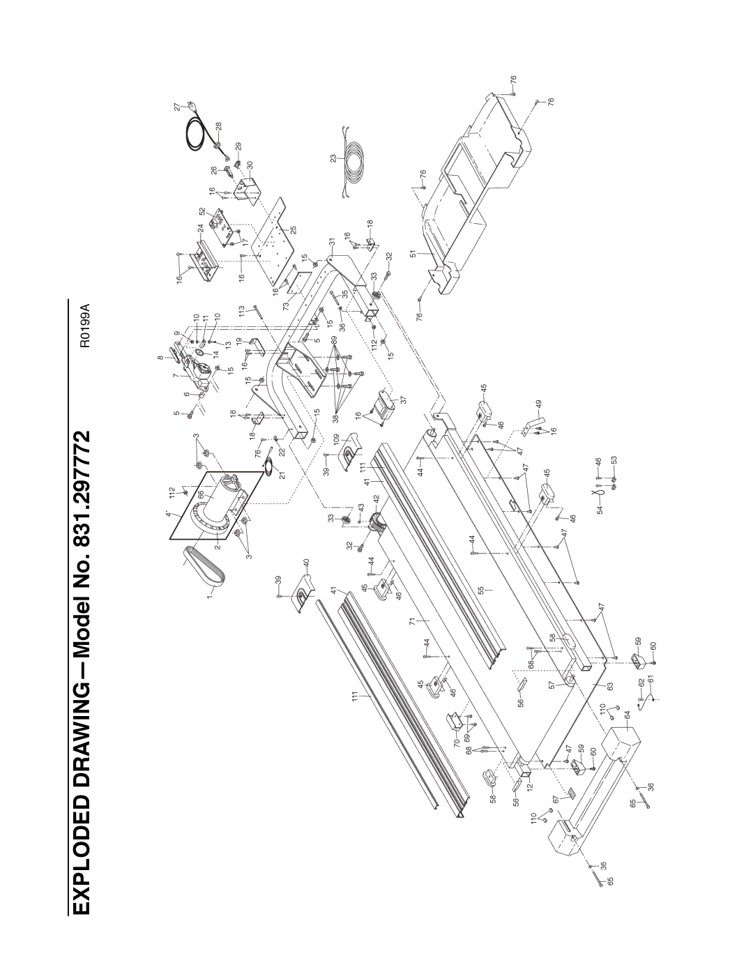 ProForm 831.297772 user manual Exploded DRAWINGÑModel No 