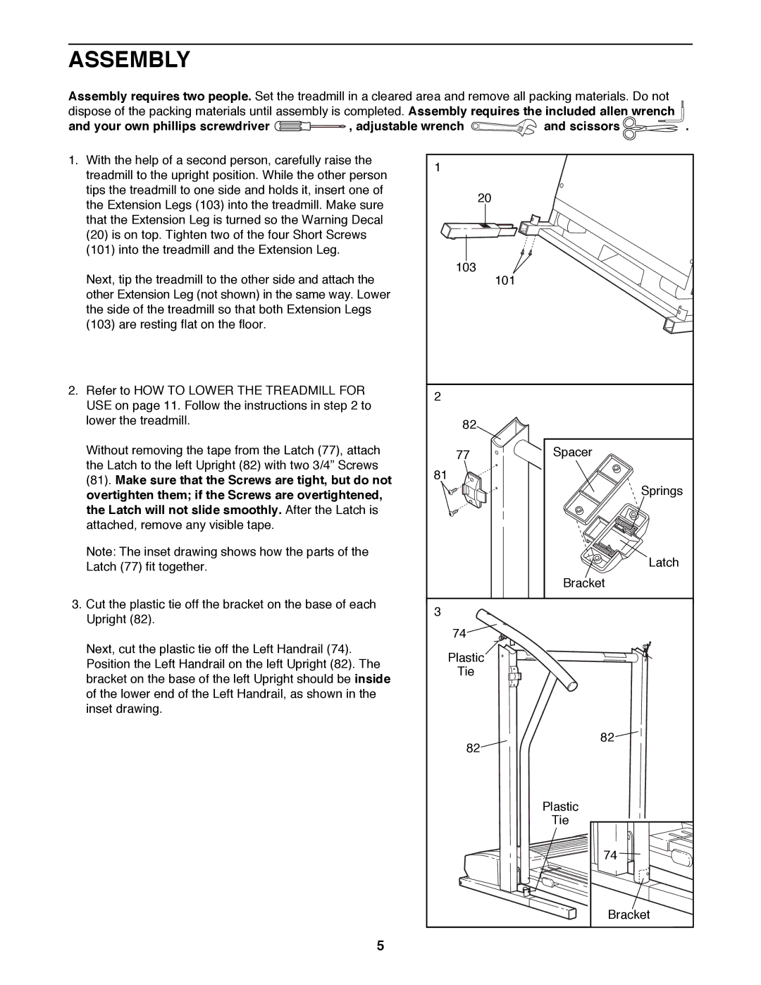 ProForm 831.297772 user manual Assembly 