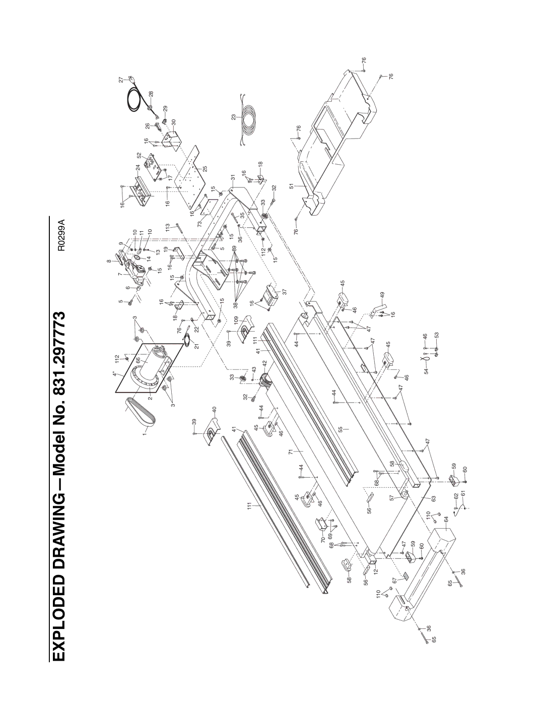 ProForm 831.297773 user manual Exploded DRAWINGÑModel No 