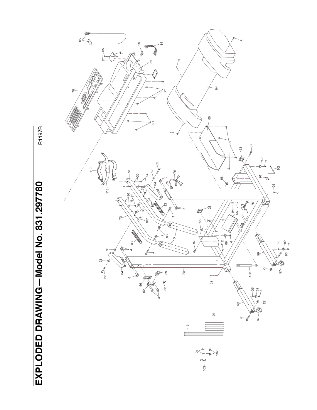 ProForm 831.297780 user manual Exploded DRAWINGÑModel No 