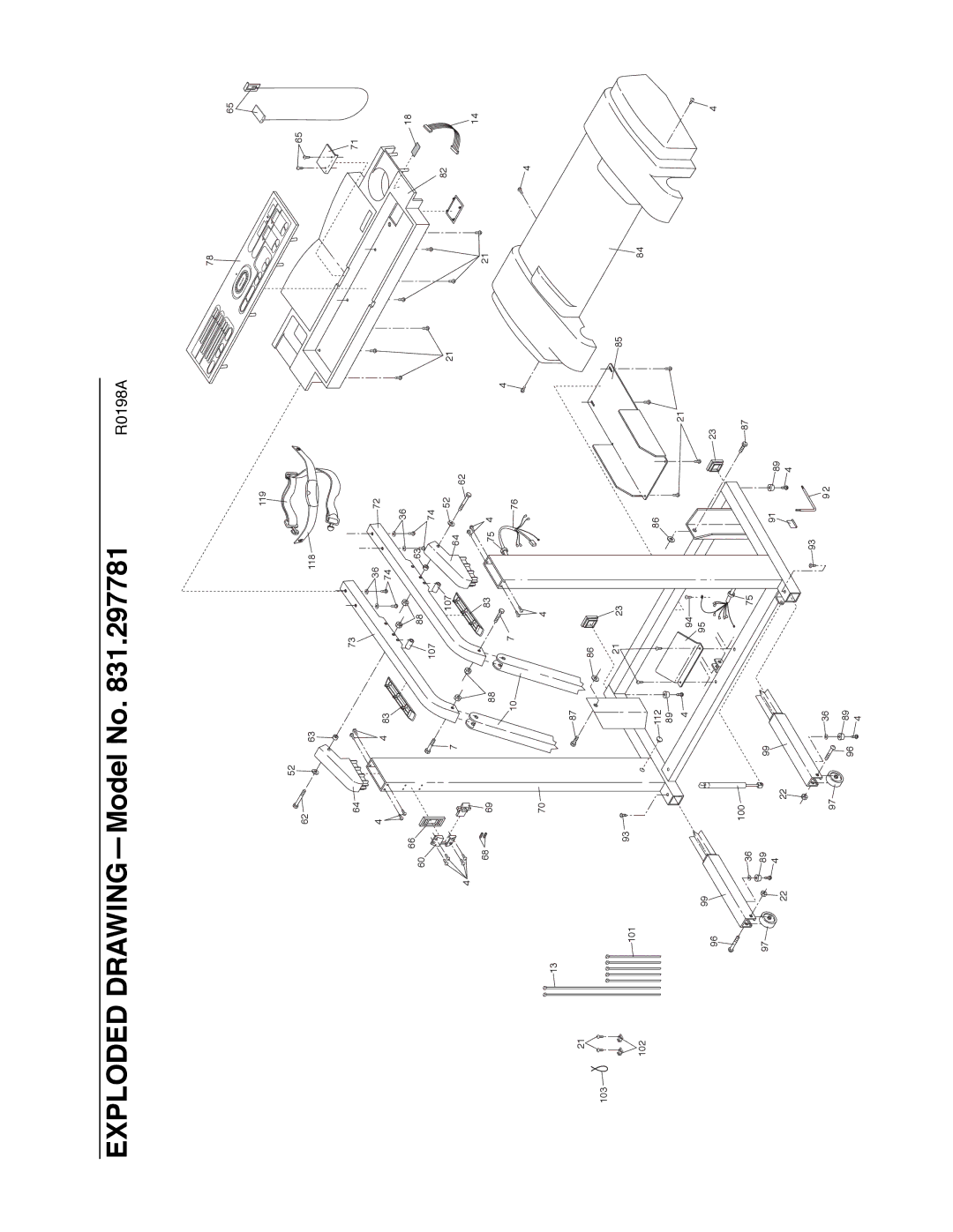 ProForm 831.297781 user manual Exploded DRAWINGÑModel No 