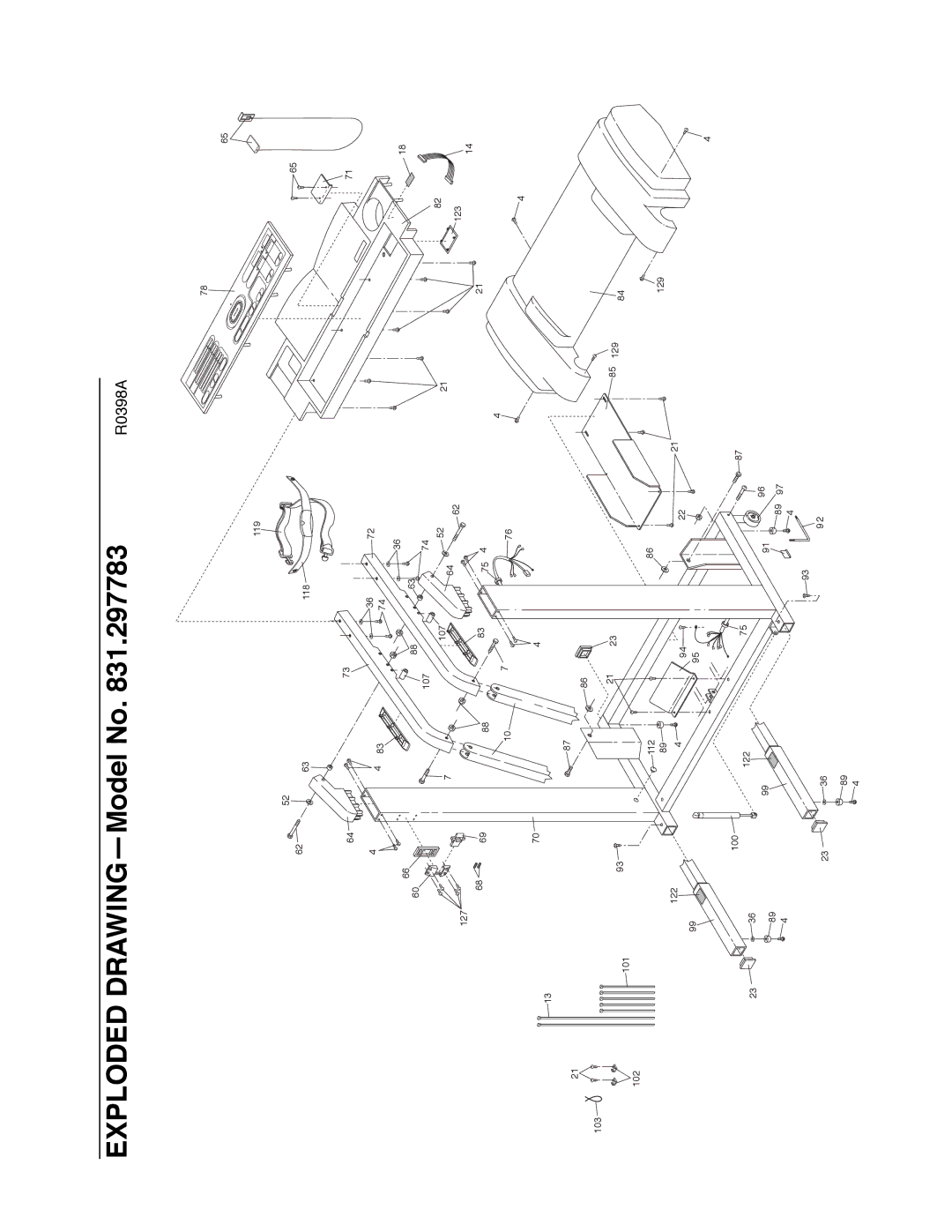 ProForm 831.297783 user manual 127 119 118 107 123 103 101 112 129 122 100 91 96 89 93 9 