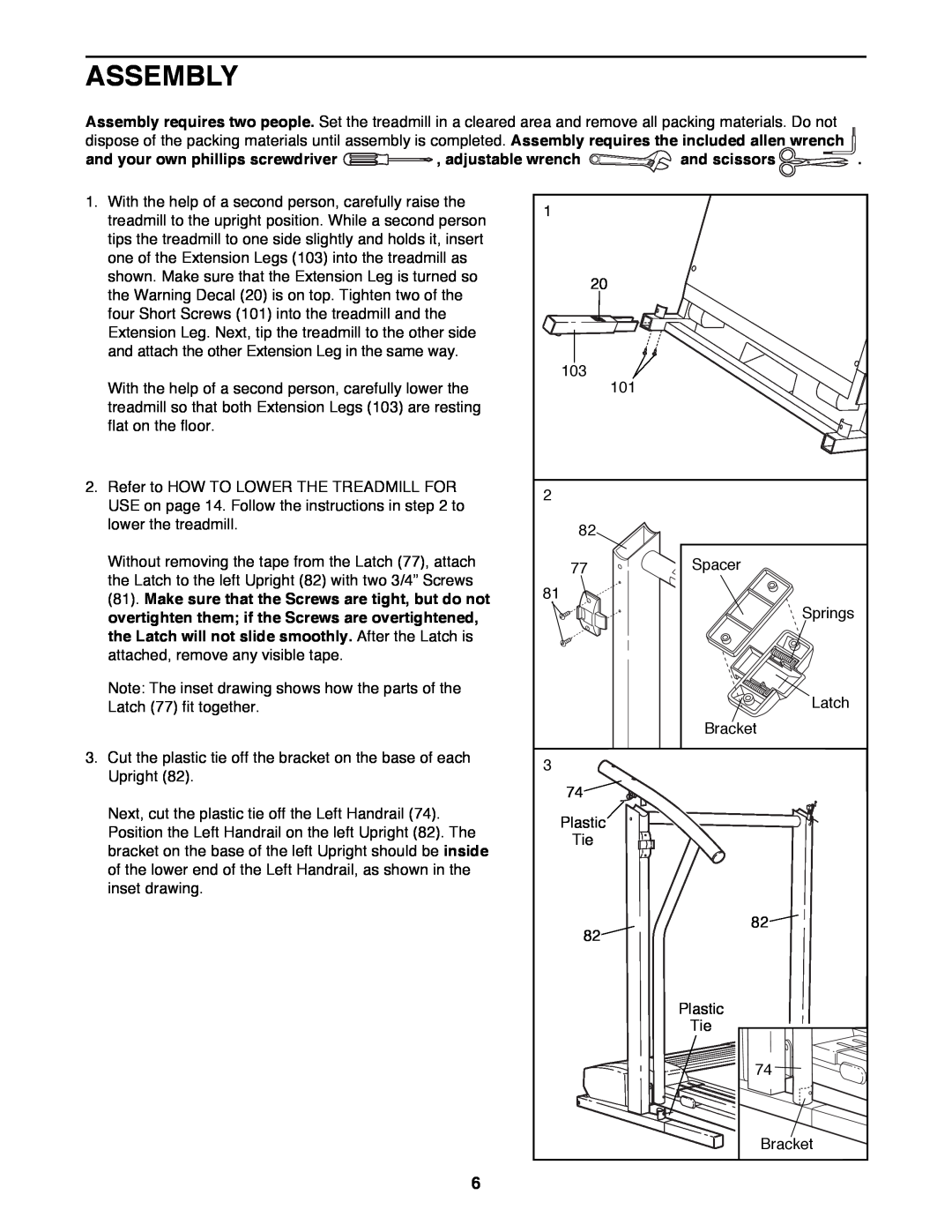 ProForm 831.297791 user manual Assembly, and your own phillips screwdriver , adjustable wrench and scissors 