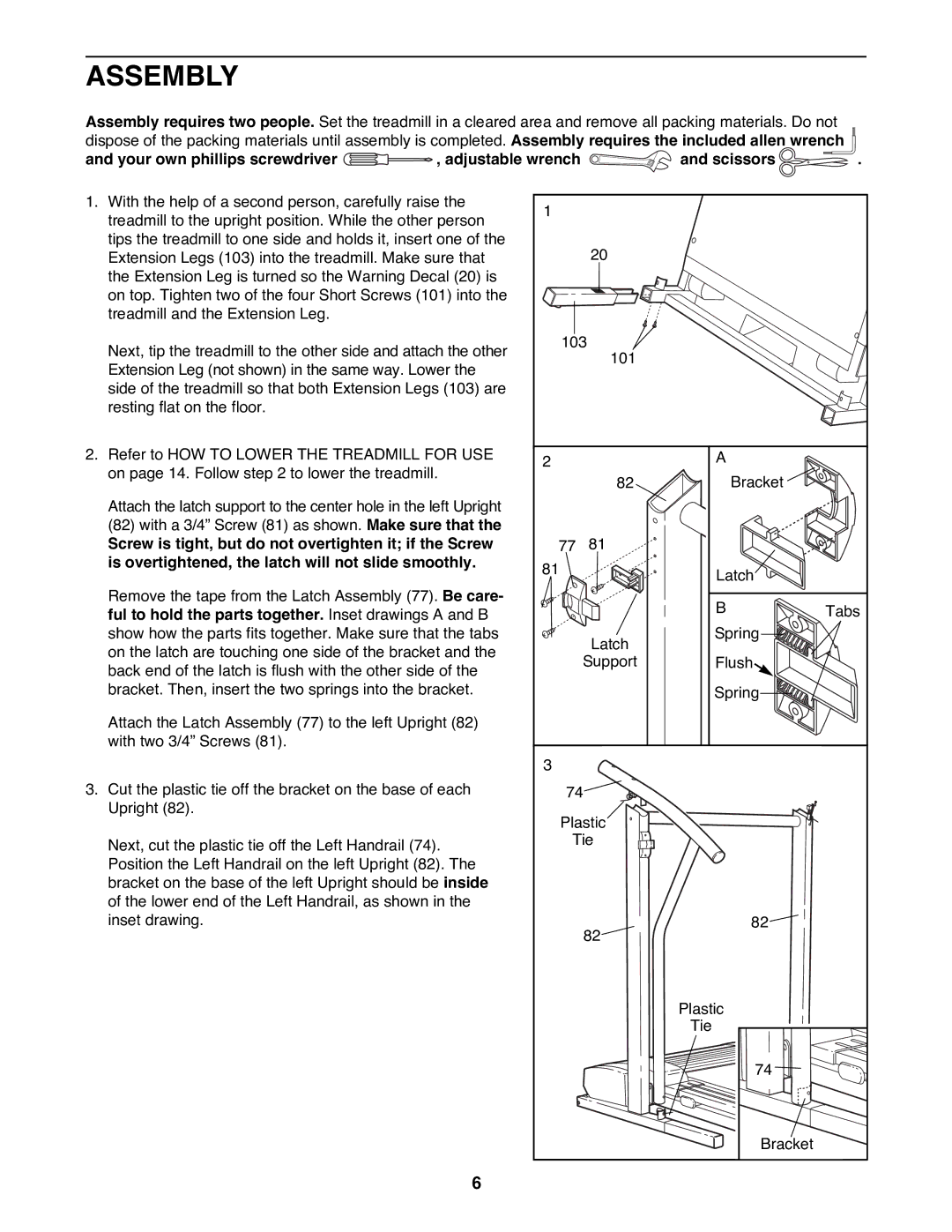 ProForm 831.297793 user manual Assembly 