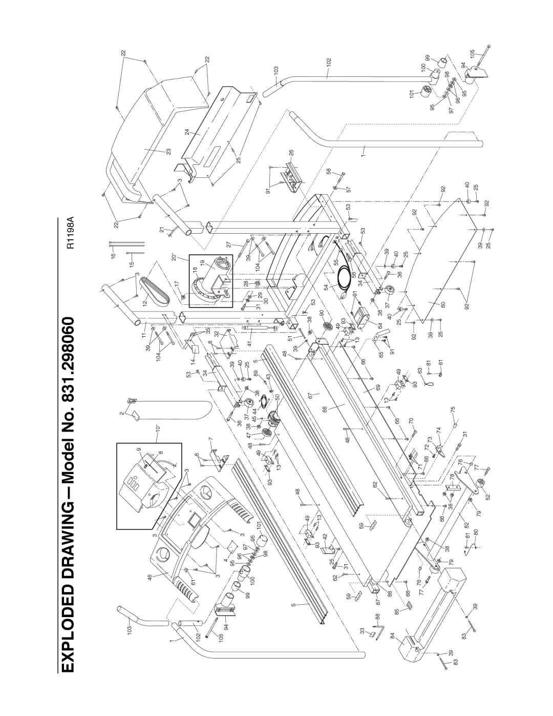 ProForm 831.298060 user manual Exploded DRAWINGÑModel No 