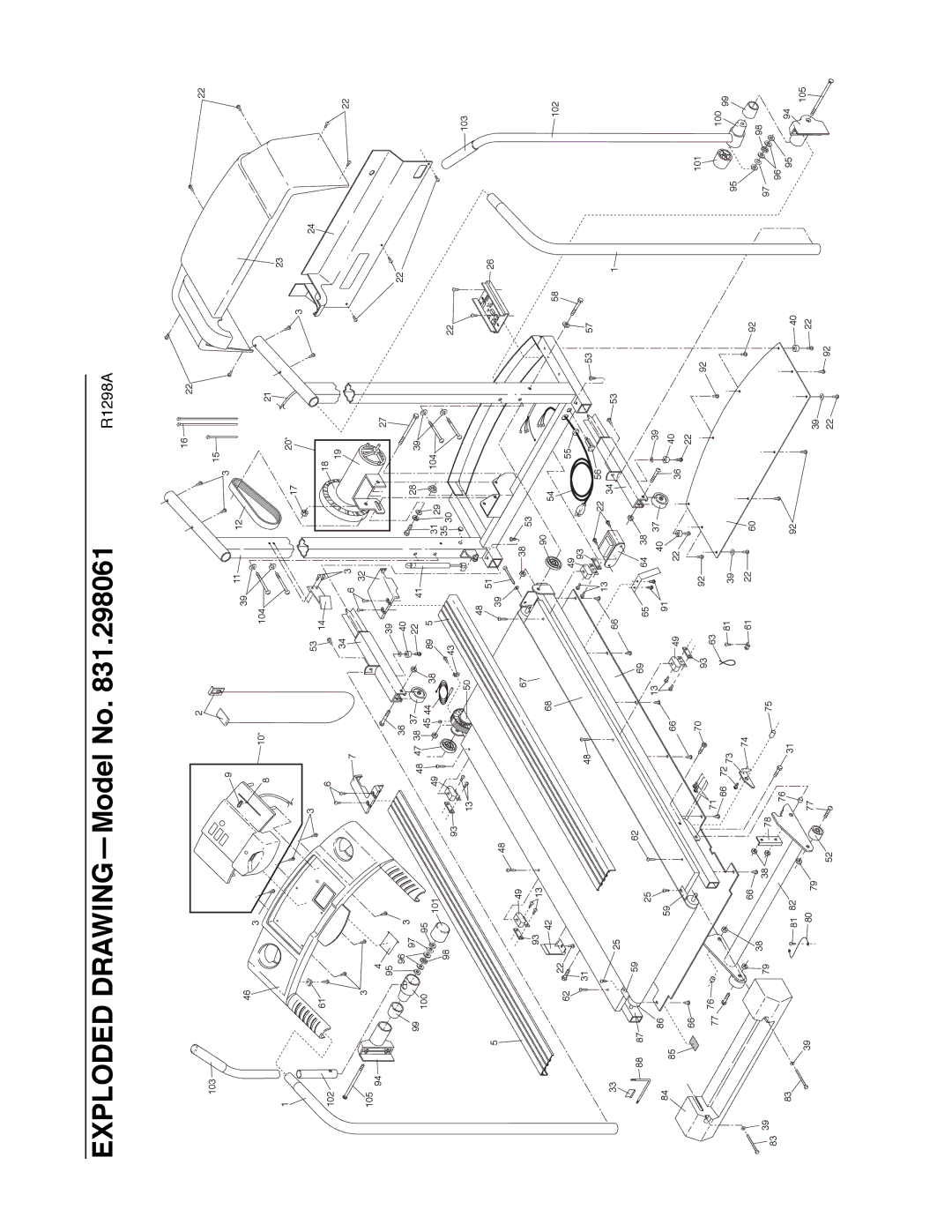 ProForm 831.298061 user manual Exploded DRAWINGÑModel No 