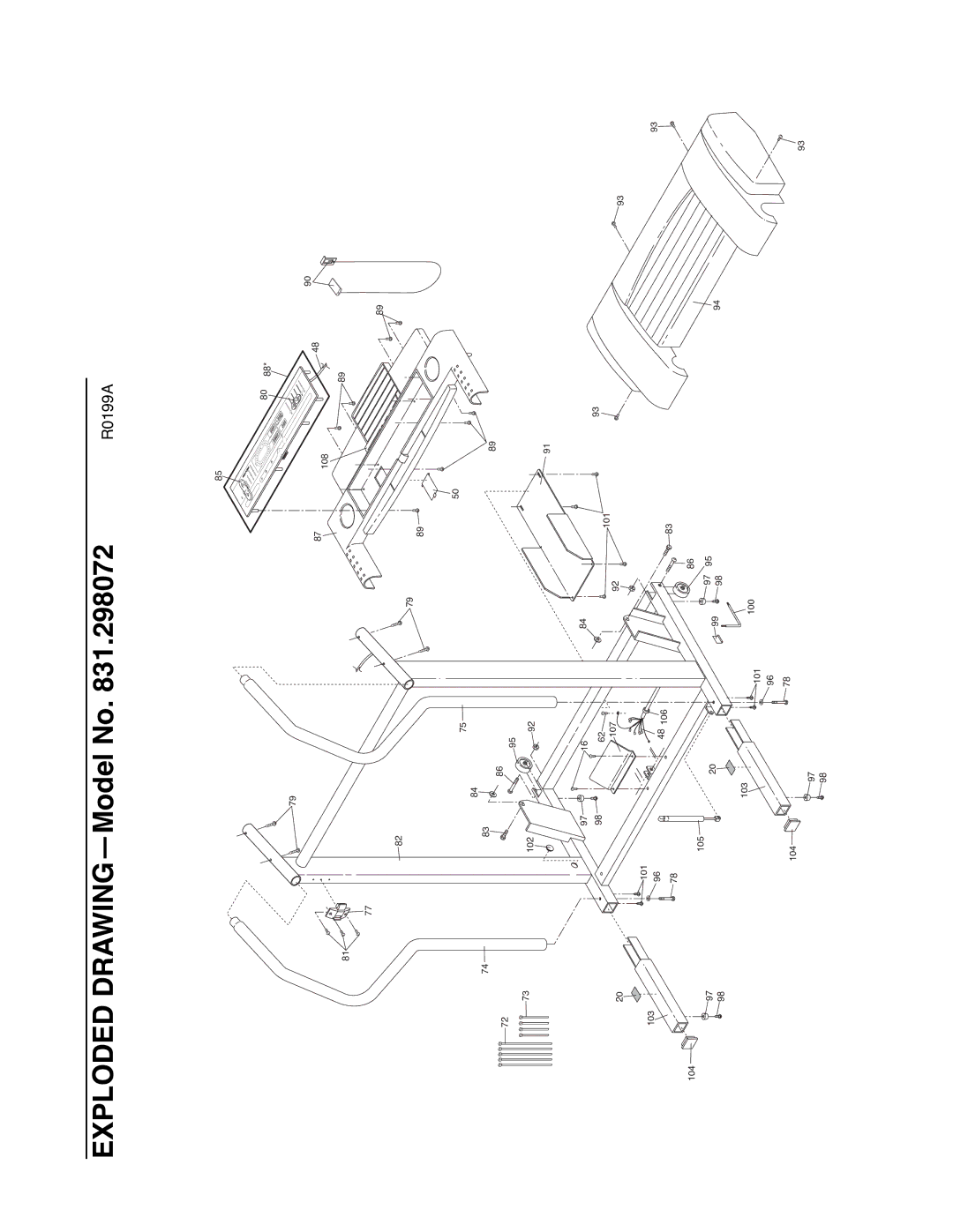 ProForm 831.298072 user manual 103 104 102 107 101 105 108 100 